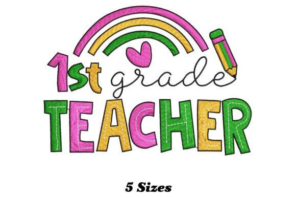 1st Grade Teacher Embroidery Review for Apparel