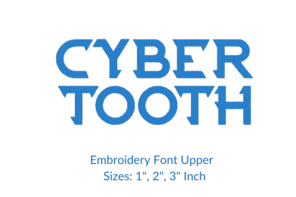 Cyber Tooth Embroidery Font Design Review