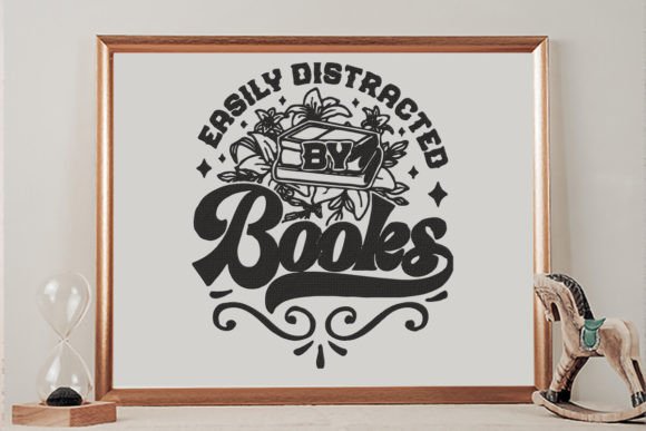 Easily Distracted by Books Embroidery Design Review