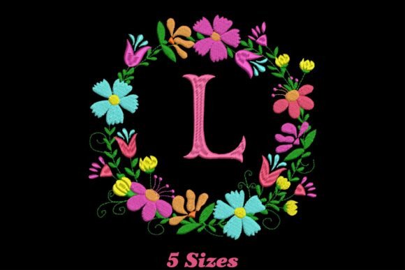 Flower Alphabet Letter L Embroidery Review