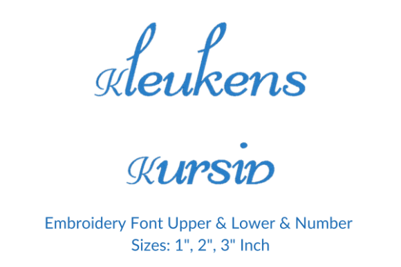 Kleukens Kursid Font Embroidery Design Review