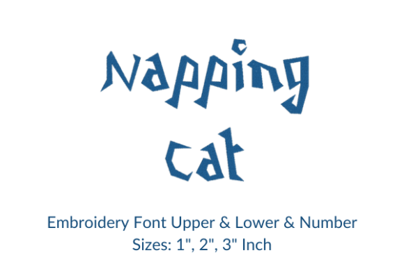 Napping Cat Font Embroidery Design Review